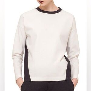 Akris Punto Black and White Contrast Colorblock Women’s Sweater Size US 10
